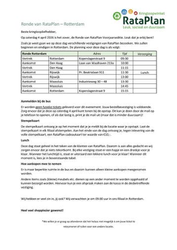 1 Gratis Rataplanticket Rotterdam