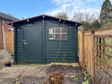 Tuinhuis blokhut, met twee ramen