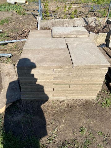 60 x 40 gladde beton tegels voor 21 m2