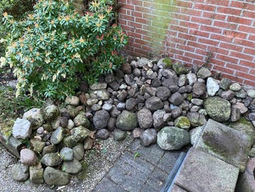 Partij natuursteen keien graniet basalt kwarts 10-40cm