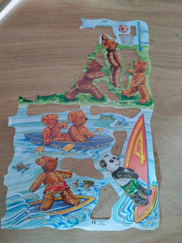 POESIEPLAATJES MET GLITTER BEERTJES