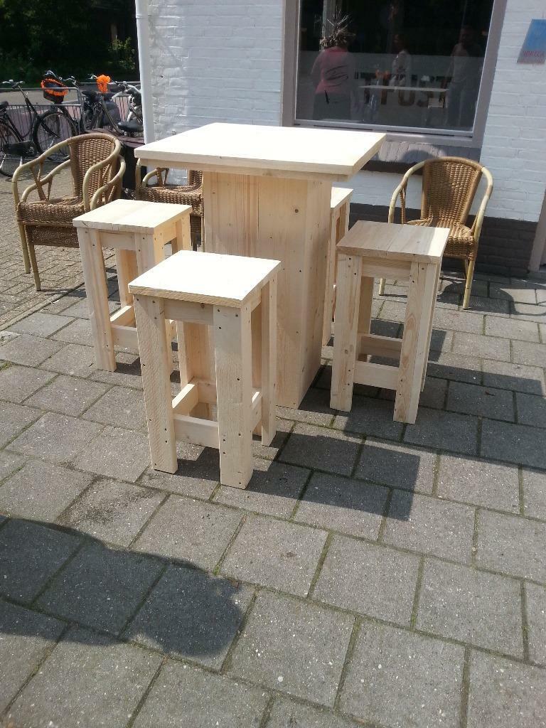 Nieuw barset steigerhout binnen buiten, Tuin en Terras, Tuinsets en Loungesets, Ophalen of Verzenden, Nieuw, Steigerhout