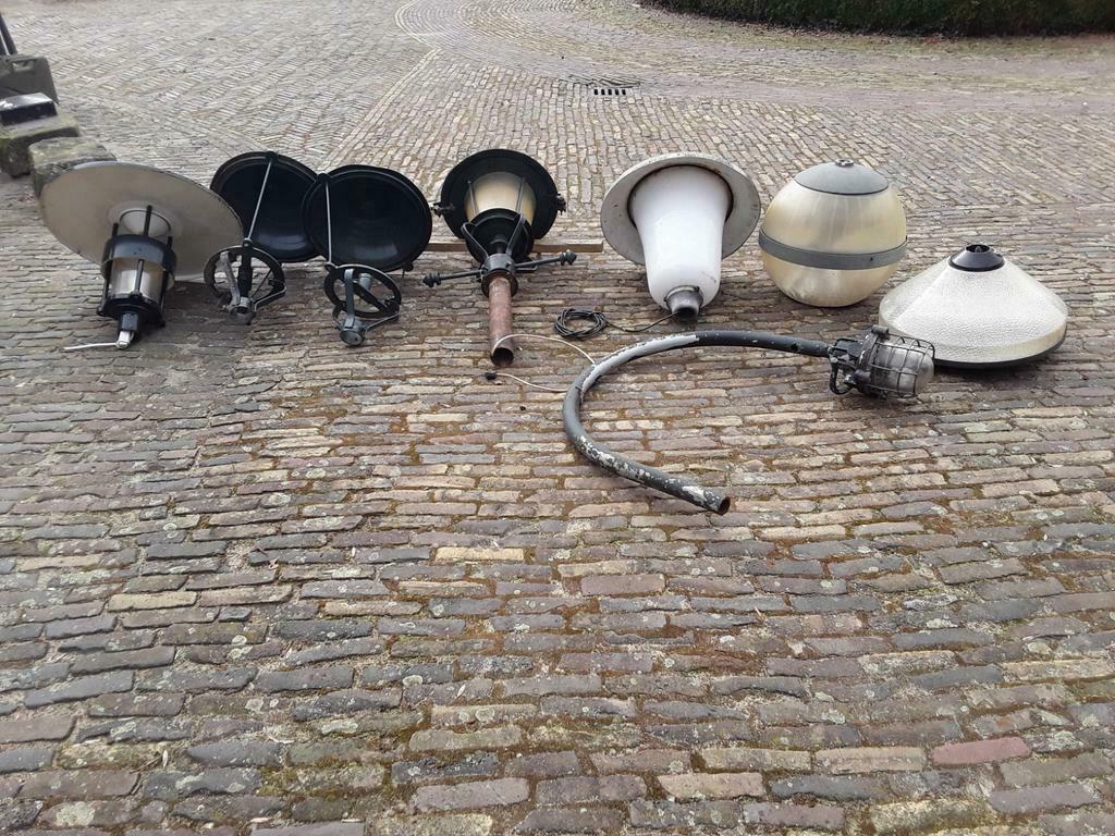 DIVERSE ANTIEKE ARMATUUR STRAATLANTAARN NIEUW + LANTAARNPAAL, Ophalen, Gebruikt, Staande lamp, Led