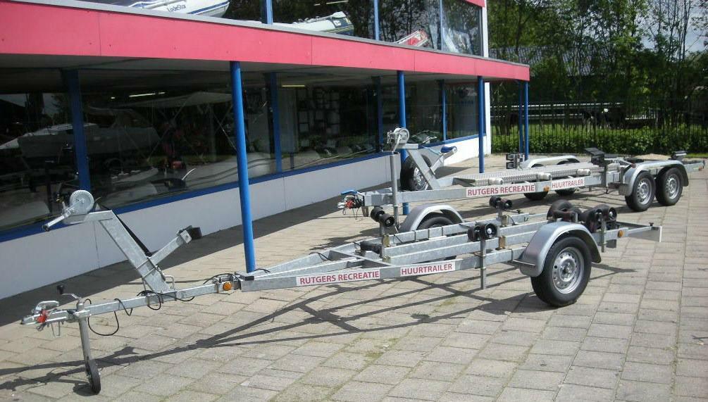 Verhuur boottrailers tot 2700 kg., Watersport en Boten, Boottrailers, Ophalen, Nieuw, Kielboottrailer