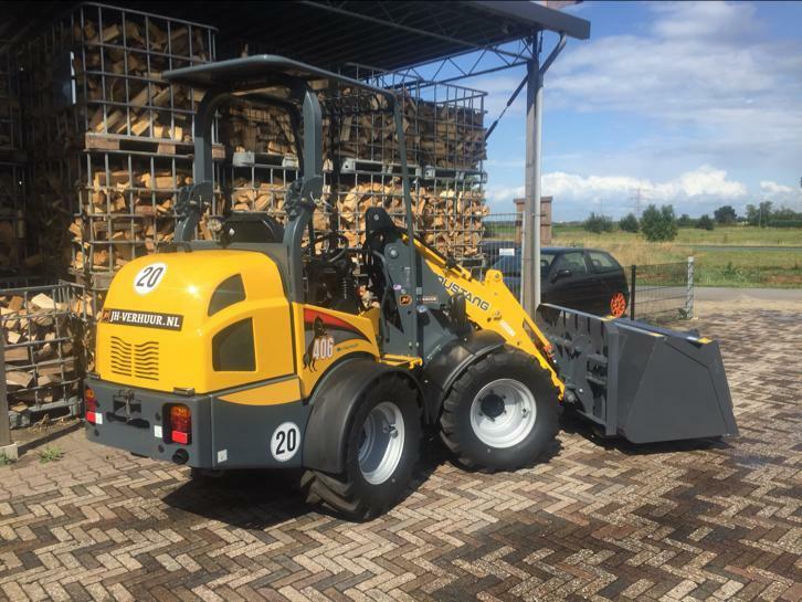 Shovel te huur! Mustang AL 406, Zakelijke goederen, Machines en Bouw | Kranen en Graafmachines, Wiellader of Shovel