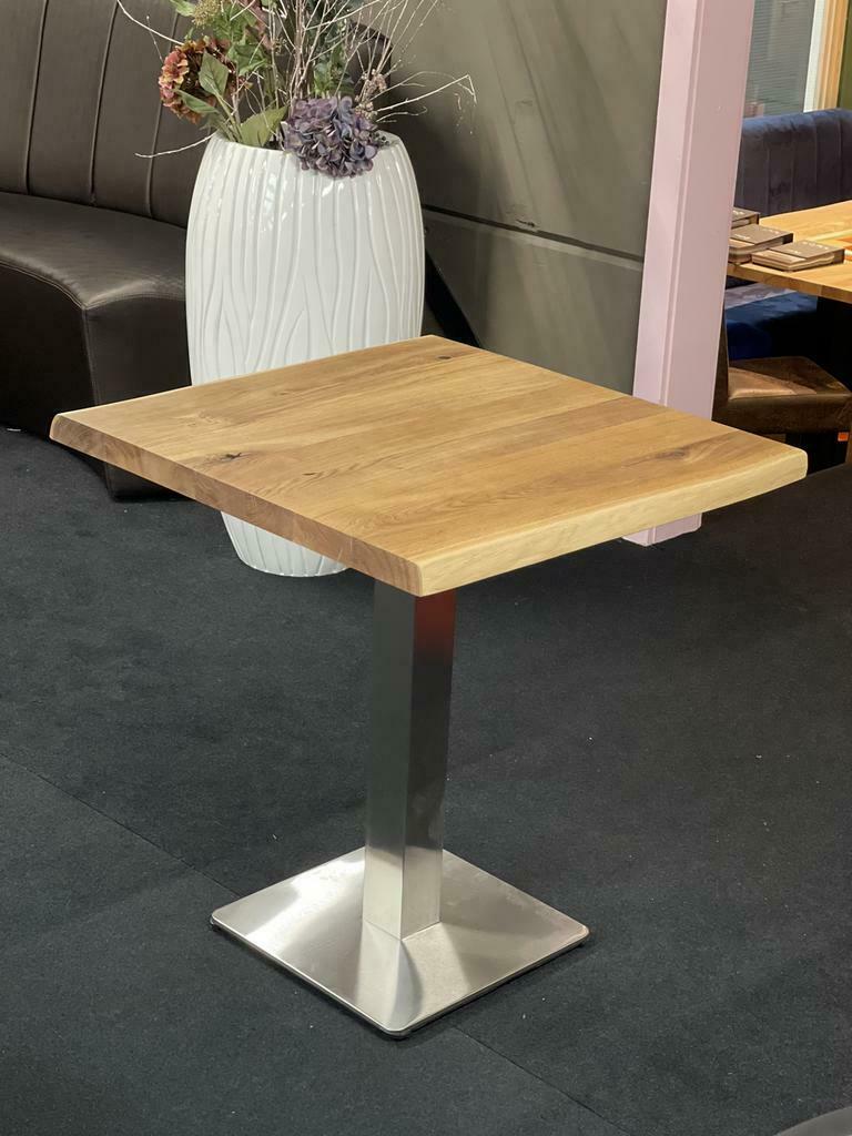 Massief houten horeca bistro restaurant tafels, eiken, Ophalen, Nieuw, Ovaal, Eiken