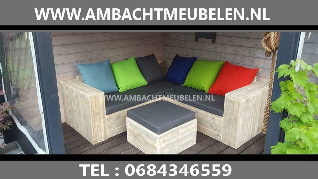 steigerhouten hoekbank, Ophalen, Nieuw, Steigerhout