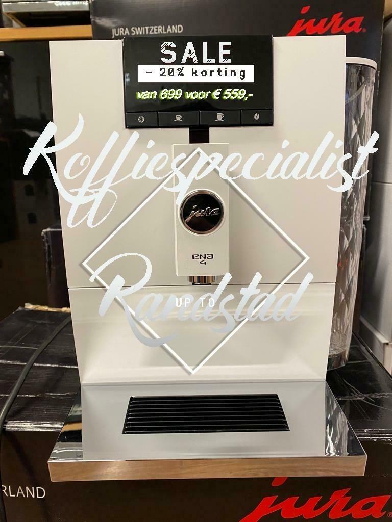 Actie jura Ena 4 Full Nordic White, Witgoed en Apparatuur, Koffiezetapparaten, Afneembaar waterreservoir, 10 kopjes of meer, Ophalen of Verzenden