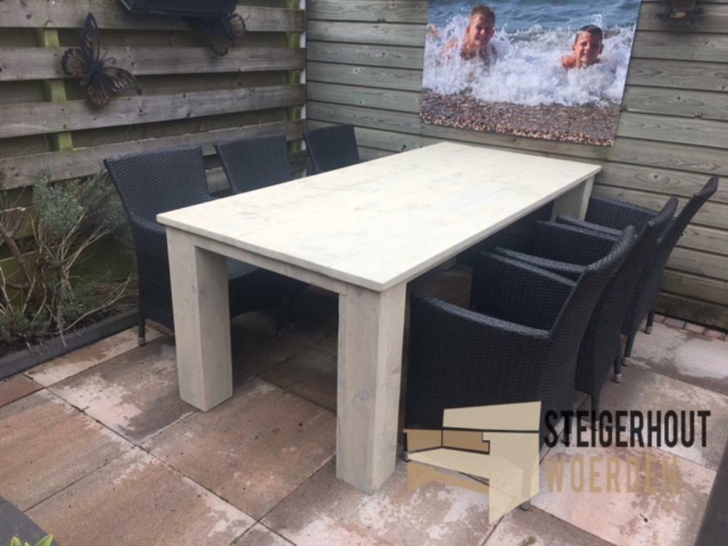 Steigerhouten eettafel Steigerhout tuinset gratis levering, Eettafel, Meer dan 8 zitplaatsen, Steigerhout, Nieuw