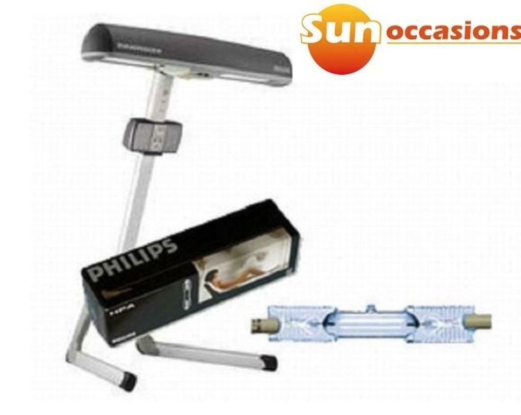 Philips HB 935 + NIEUWE lampen + Garantie + GRATIS bezorgen, Ophalen of Verzenden, Zo goed als nieuw, Zonnebank enkelzijdig, Minder dan 10 lampen