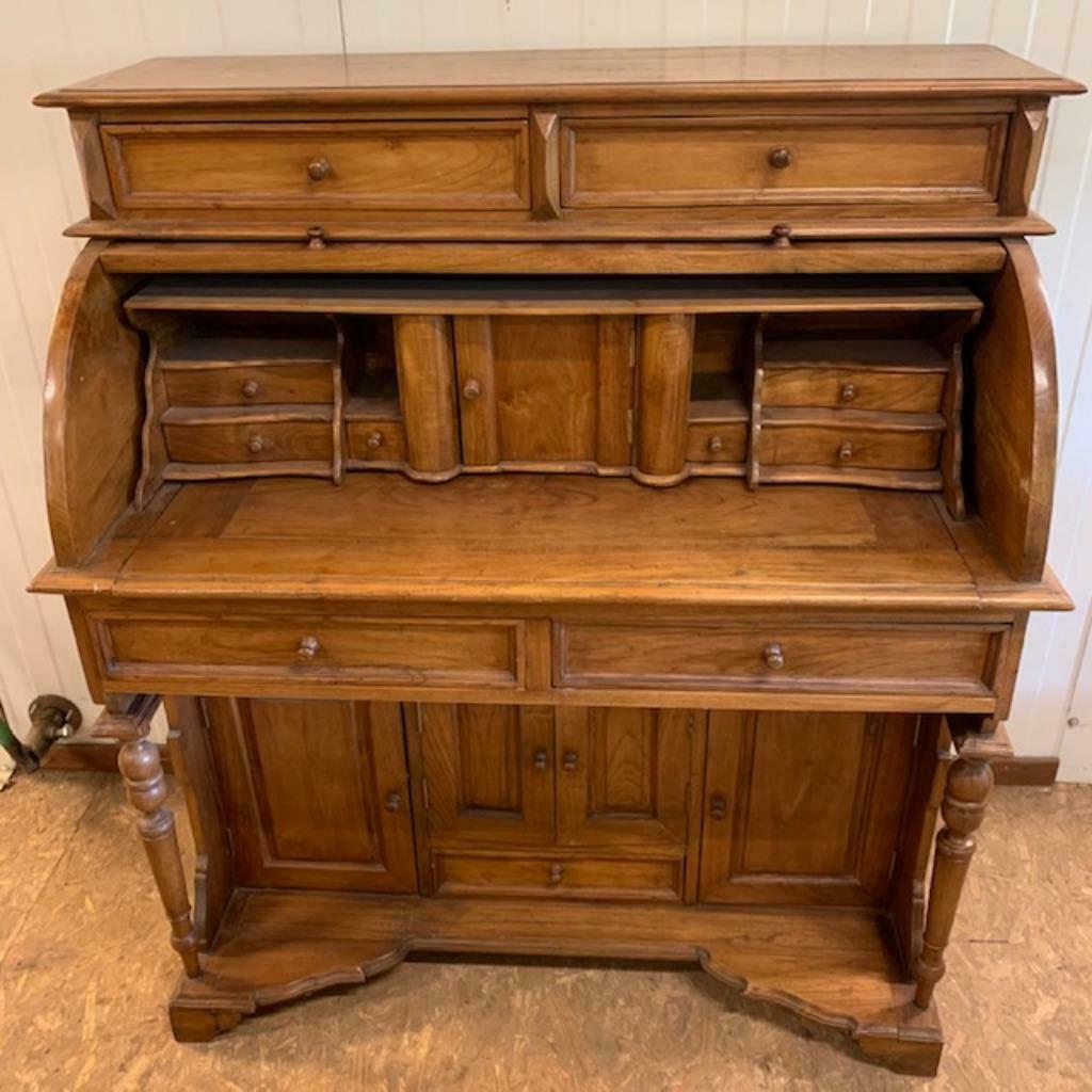 Rolluik bureau, Secretaire, houten bureau, Huis en Inrichting, Bureaus, Ophalen of Verzenden, Nieuw