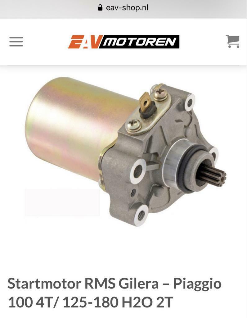 Startmotor Gilera Runner 125 - 180 2takt RMS nieuw, Ophalen of Verzenden, Nieuw, Overige typen, Overige merken