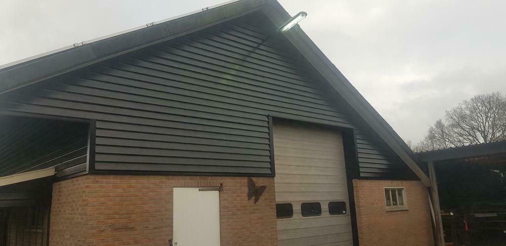 Houtnerf platen   damwand dak  dakpanplaten, Doe-het-zelf en Verbouw, Platen en Panelen, Ophalen, Zo goed als nieuw, Overige materialen