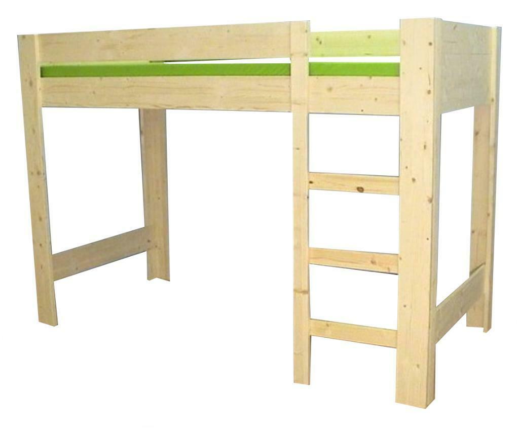 (half-) hoogslaper, 100% hout, vele maten en hoogtes! NIEUW, Huis en Inrichting, Slaapkamer | Stapelbedden en Hoogslapers, Hoogslaper