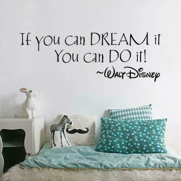 Walt Disney: muursticker "If you can dream it you can do it, Ophalen of Verzenden, Nieuw