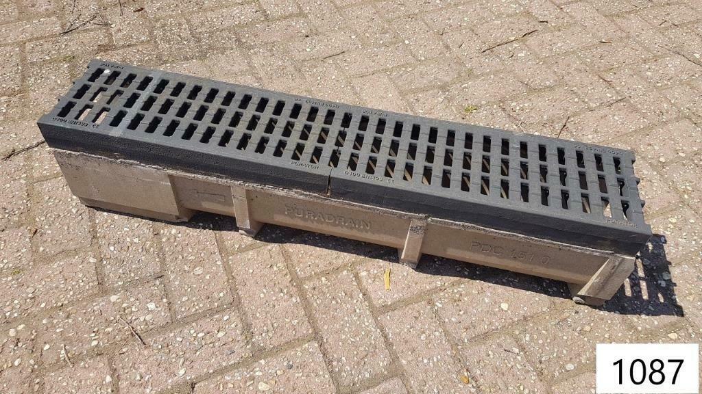 1087. Uitverkoop! Lijngoot / afvoergoot / Puradrain / beton, Ophalen, Zo goed als nieuw, Minder dan 2 meter, 80 mm of meer