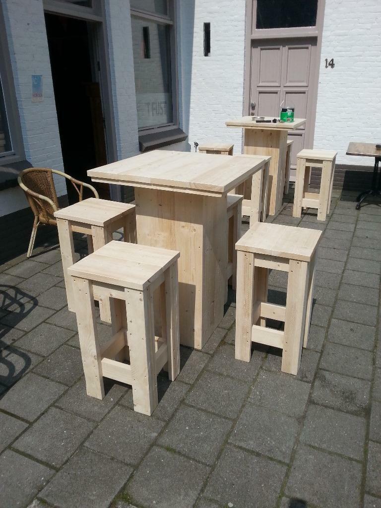 Nieuw barset steigerhout binnen buiten, Tuin en Terras, Tuinsets en Loungesets, Ophalen of Verzenden, Nieuw, Steigerhout