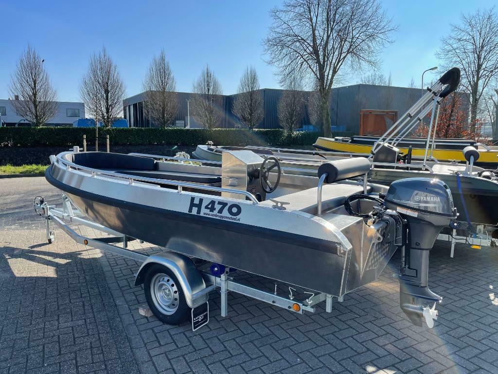 Aluminium sloep VB H470. Nieuw!!, Watersport en Boten, Ophalen, 10 tot 30 pk, Nieuw, Aluminium