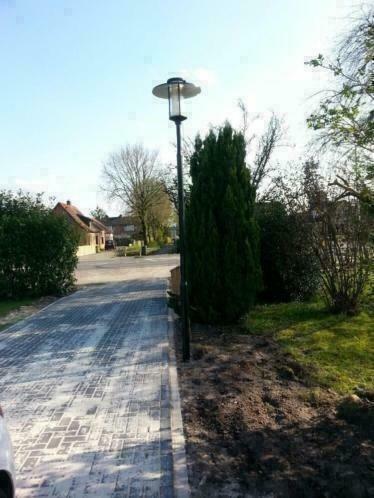 Diverse x complete lantaarnpaal + lampenkap armatuur PAALTOP, Tuin en Terras, Buitenverlichting, Zo goed als nieuw, Staande lamp