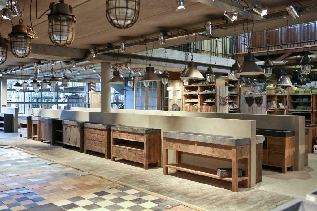 Badkamermeubel op maat badmeubel oud hout wastafelmeubel, Ophalen, Gebruikt, 100 tot 150 cm, Minder dan 100 cm