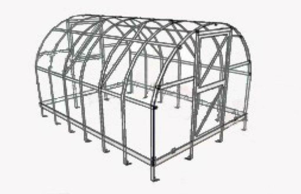 Tunnelkas Hortensia 3x4m (12m²) 4/6mm polyplaten broeikas, Tuin en Terras, Kassen, Staal, Polycarbonaat, Verzenden, Kweekkas