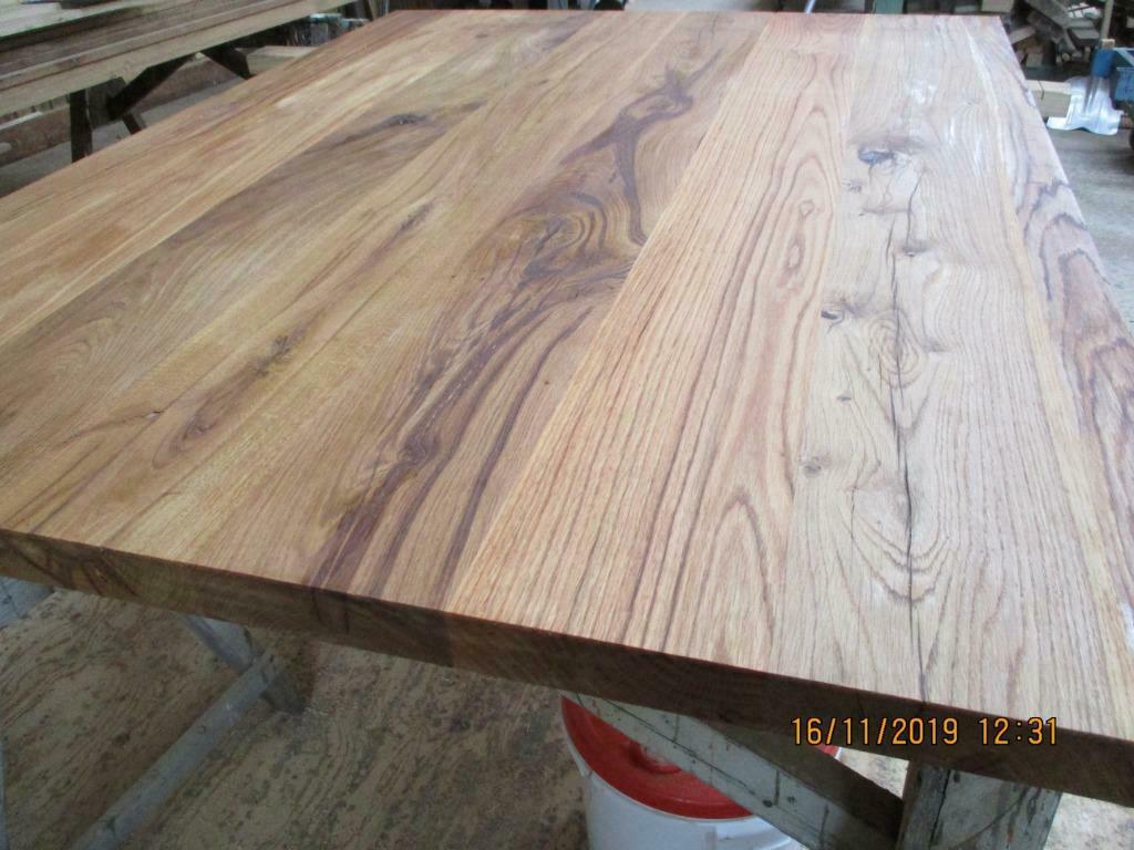 eikentafel massief wagon delen olie behandeld, Ophalen, 100 tot 150 cm, Eikenhout, Vijf personen of meer