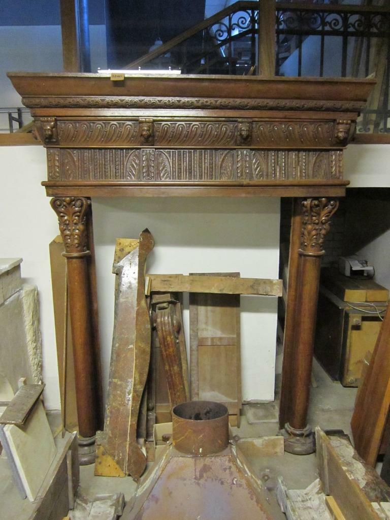 Houten schouw gebruikt antieke houten schouwen, Huis en Inrichting, Kachels, Ophalen of Verzenden, Gebruikt, Hout, Vrijstaand