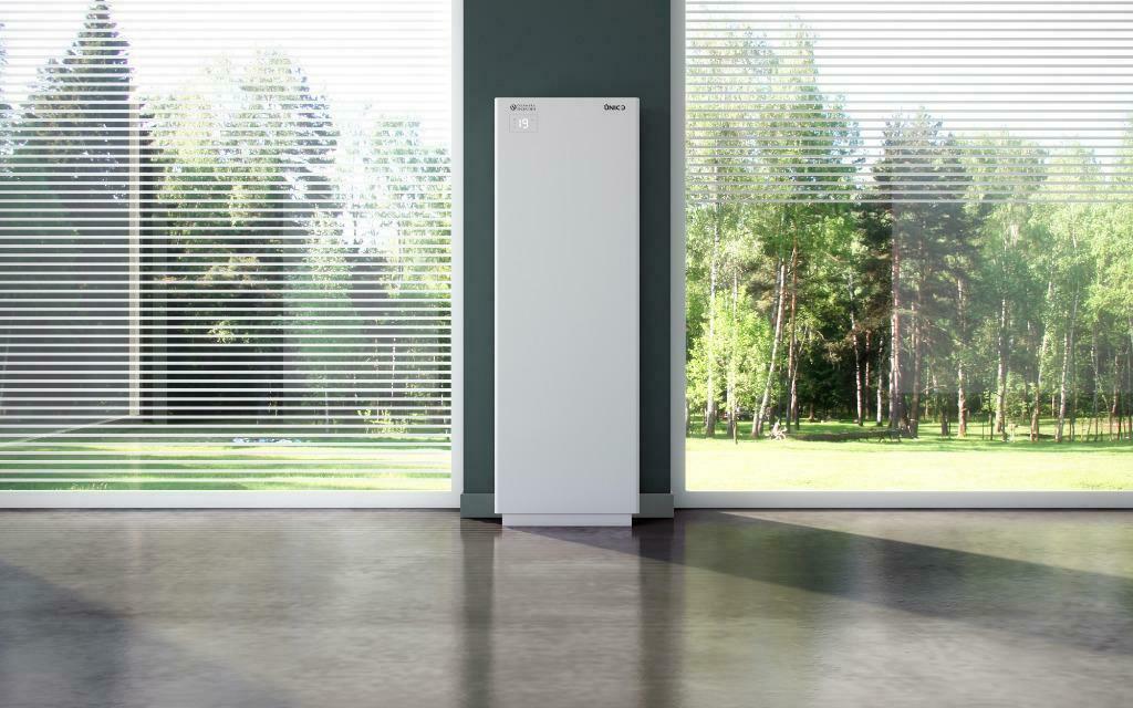 Unico Tower 25 HP slanke verwarming & airco zonder buitenuni, Koelen en Ontvochtigen, Energieklasse A of zuiniger, Nieuw, 3 snelheden of meer