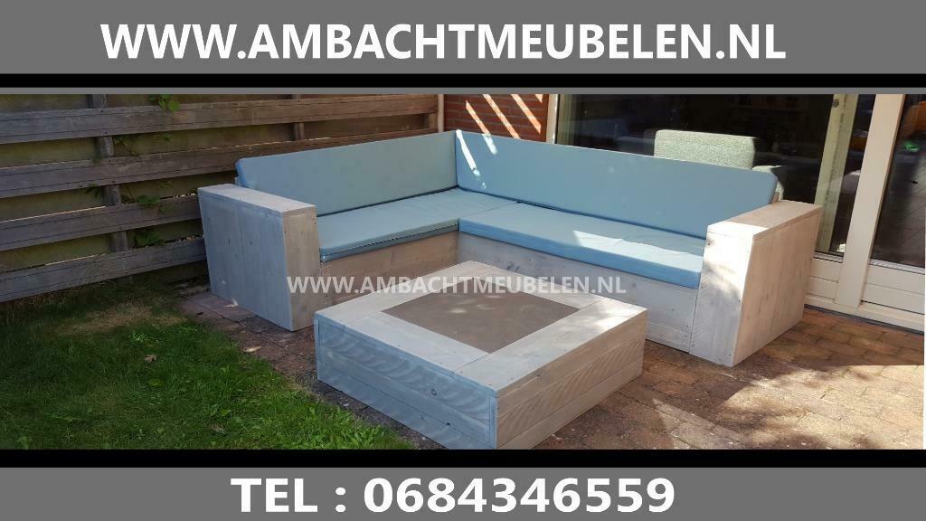 STOERE Steigerhouten Hoekbanken LOUNGEBANKEN Tuinbank ACTIE, Ophalen, Nieuw, Steigerhout
