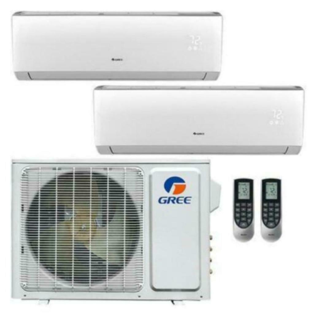 AIRCO / GREE DUOSPLIT 2.5Kw+3.5Kw + Wifi   ! GOEDKOOP  !, Koelen en Ontvochtigen, Timer, Nieuw, 3 snelheden of meer