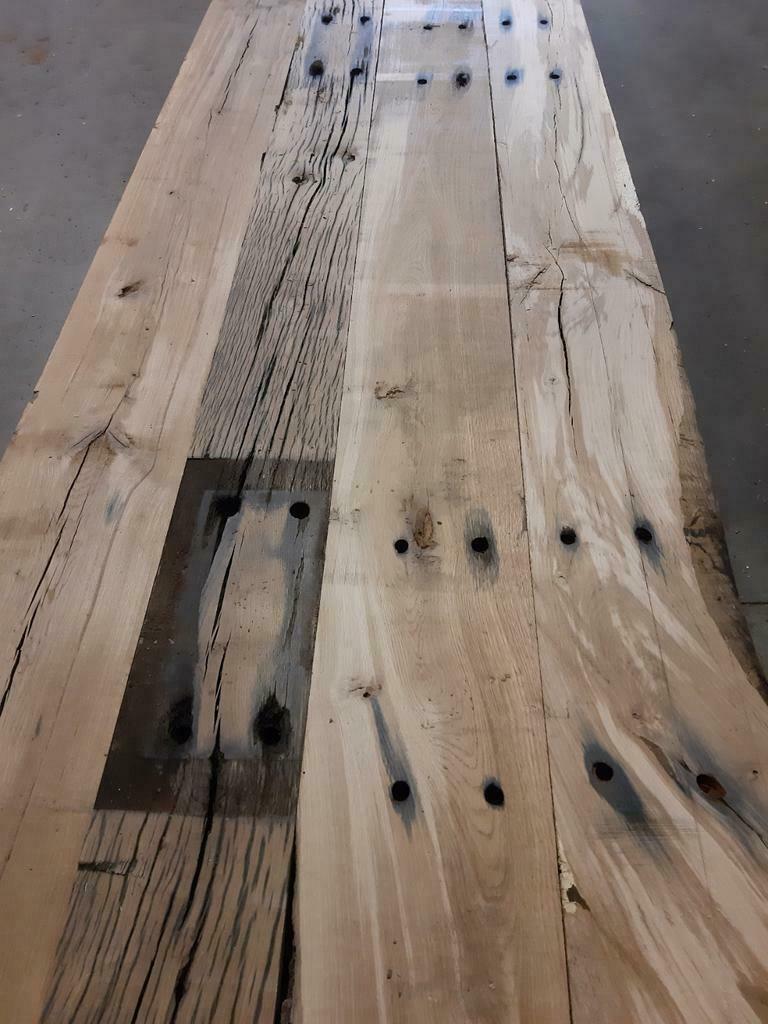Oud eiken planken  wagonpdelen bielzenplanken spoorplanken, Ophalen, Eiken, Plank