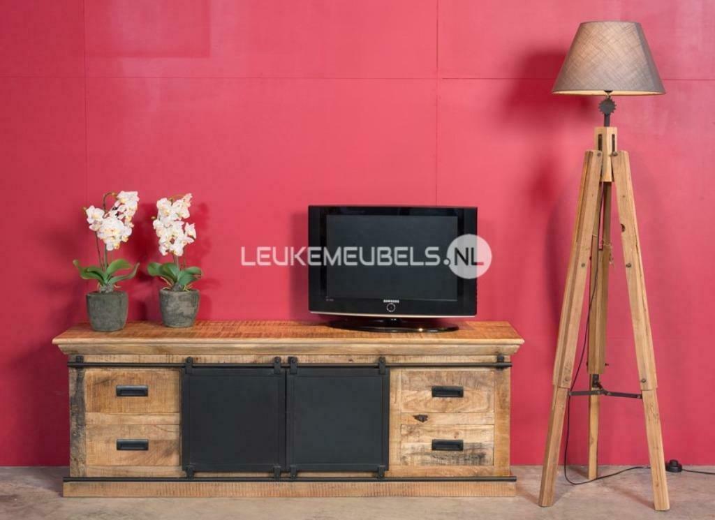 Tv meubel Emma Mangohout 120 t/m 240 cm, GRATIS BEZORGING!!, Overige houtsoorten, 150 tot 200 cm, Nieuw, Ophalen of Verzenden