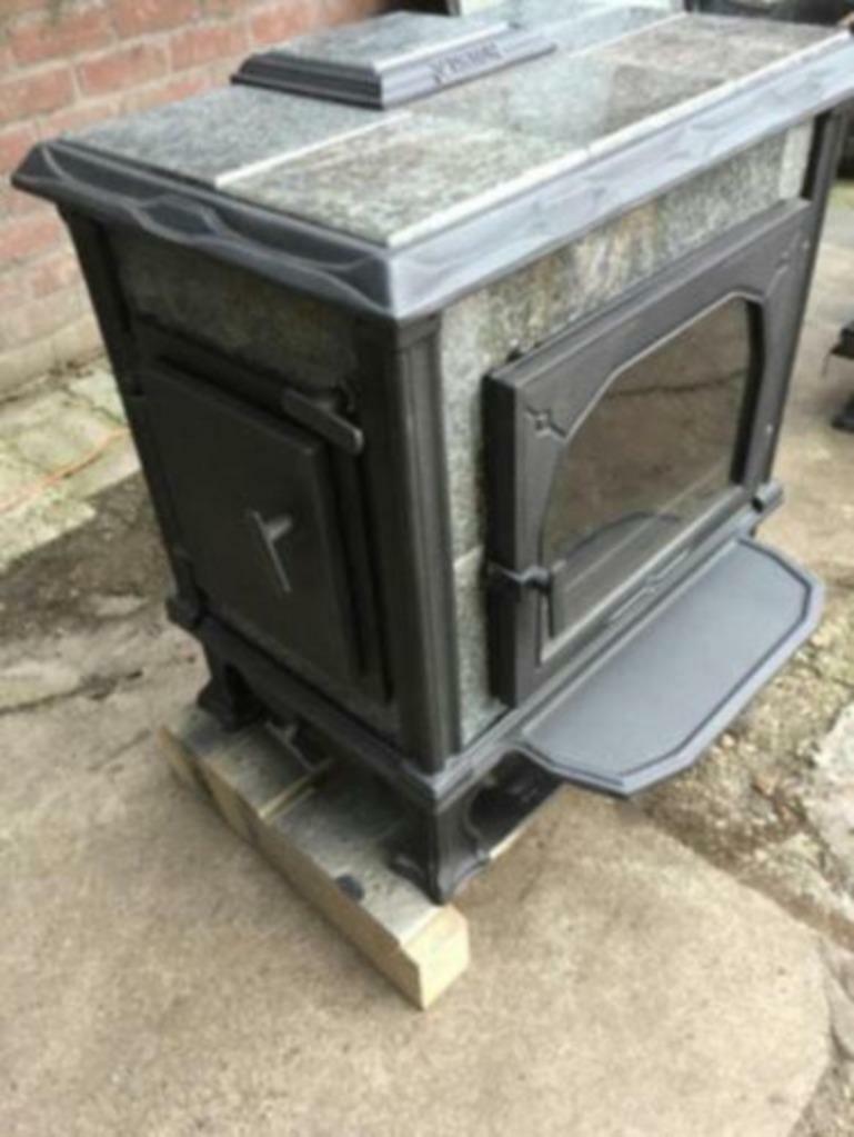 zeer jonge ALTECH vision plus speksteenkachel 5 13 kw, Zo goed als nieuw, Hout, Vrijstaand