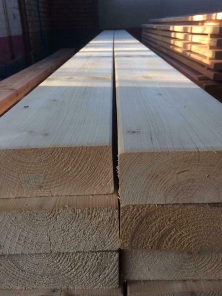 Bouwhout, balken, planken, geschaafd, gedroogd, Laagsteprijs, Doe-het-zelf en Verbouw, Hout en Planken, 25 tot 50 mm, Nieuw, Ophalen of Verzenden