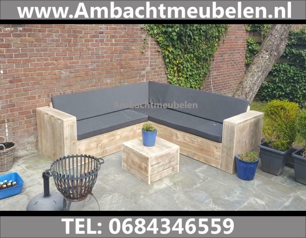 Steigerhout Hoekbank Loungebank Tuinbank TUINMEUBELEN Actie, Tuin en Terras, Tuinsets en Loungesets, Nieuw, Steigerhout, Ophalen of Verzenden