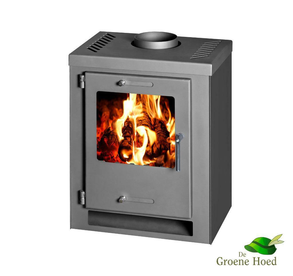 Compacte vrijstaande houtkachel vanaf €470,-, Ophalen of Verzenden, Vrijstaand, Hout, Nieuw