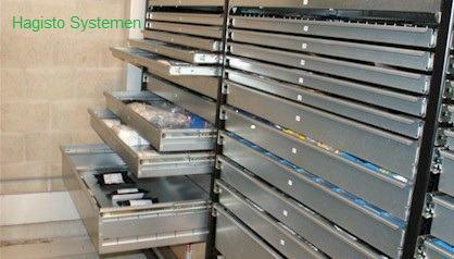 Ladenkast magazijn Stellingen met ladekast gereedschap, Ophalen