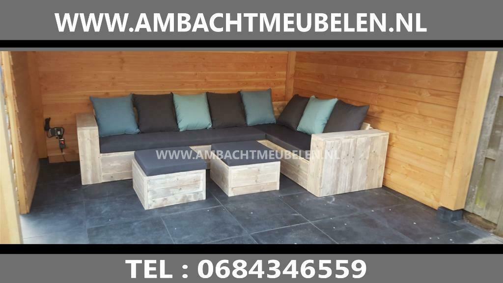 steigerhouten hoekbank, Ophalen, Nieuw, Steigerhout