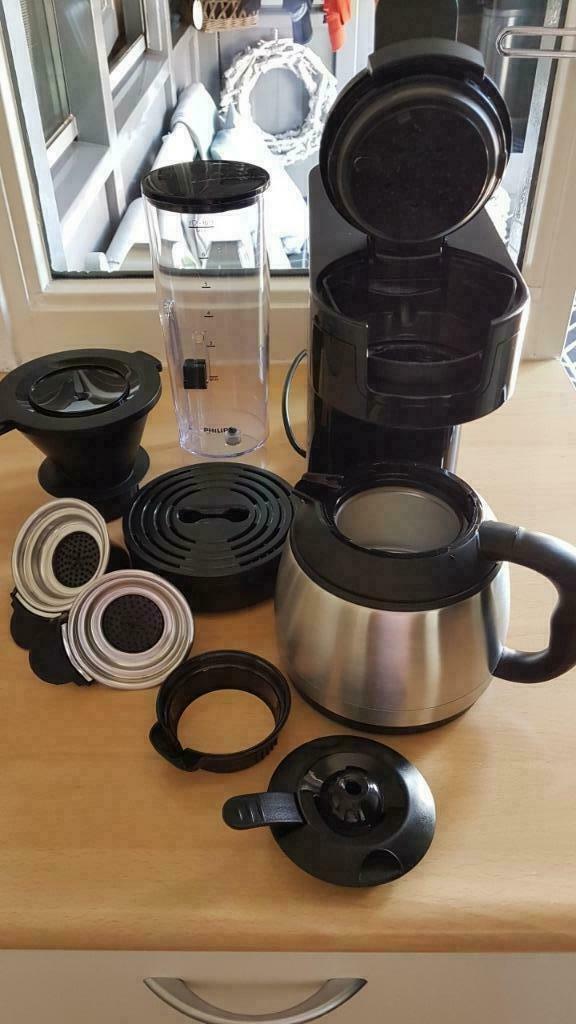 Philips Senseo Switch HD7892/60 - Thermoskan - zwart., Witgoed en Apparatuur, Koffiezetapparaten, Afneembaar waterreservoir, Gebruikt