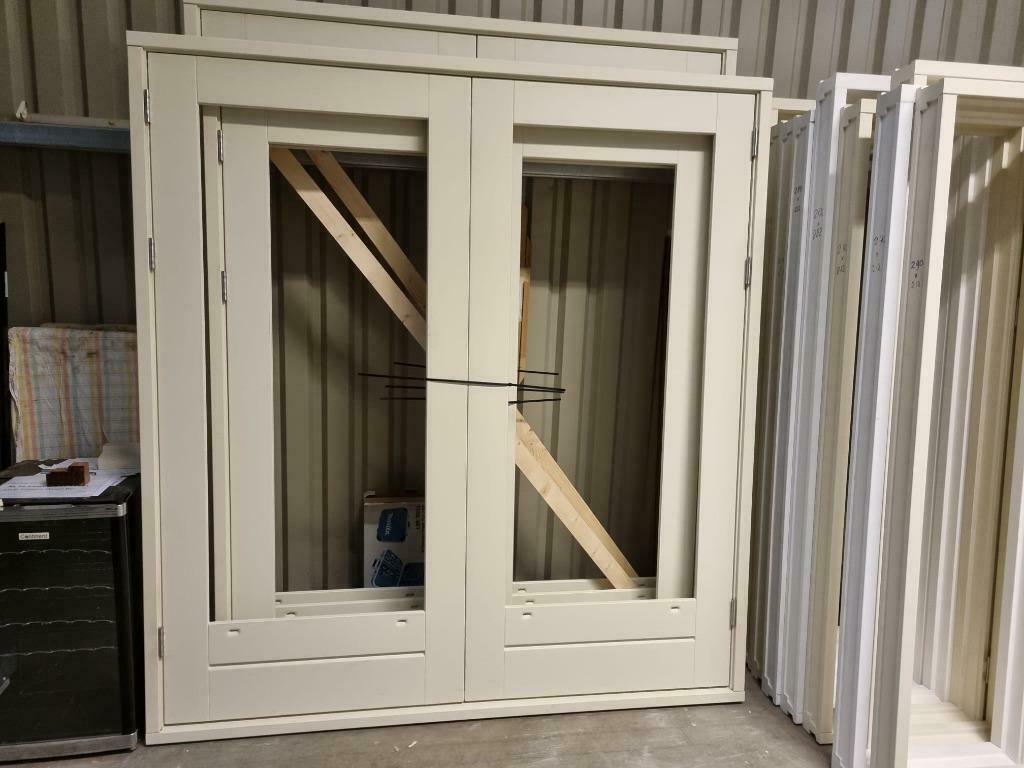 Meranti Achterpui, Tuindeuren hardhout met kozijn, Nieuw, Ophalen of Verzenden, Buitendeur, Hout