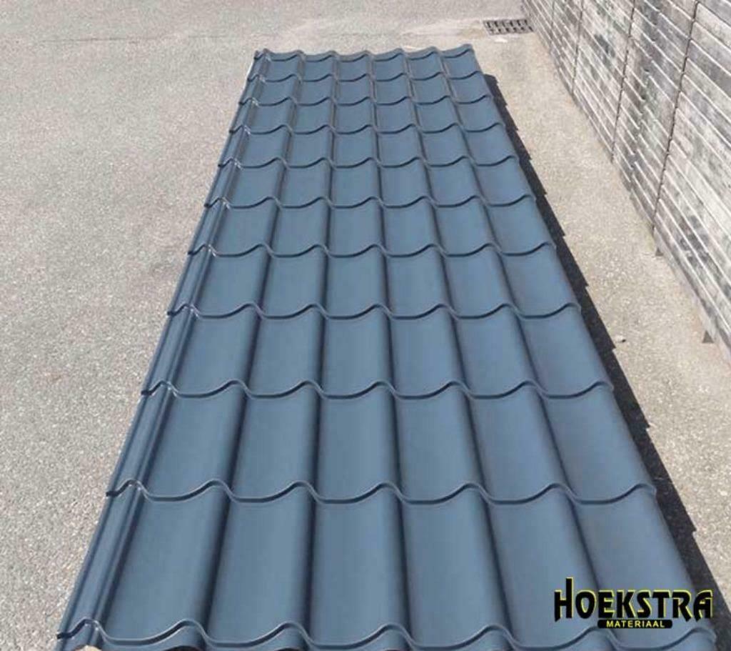 Dakpanplaten Antraciet voor €14,50 per m2 incl. BTW, Doe-het-zelf en Verbouw, Dakpannen en Dakbedekking, Zwart, Nieuw, 15 m² of meer