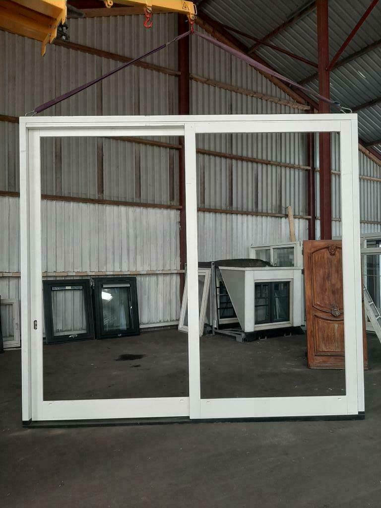 XL Hardhoute Schuifpui  bezorge/factuur mogelijk., 225 cm of meer, Ophalen of Verzenden, Zo goed als nieuw, Inclusief glas