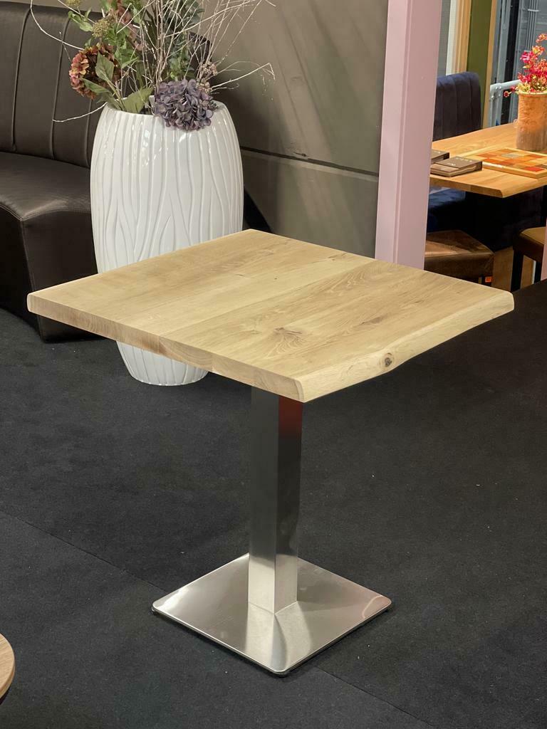 Massief houten horeca bistro restaurant tafels, eiken, Ophalen, Nieuw, Ovaal, Eiken