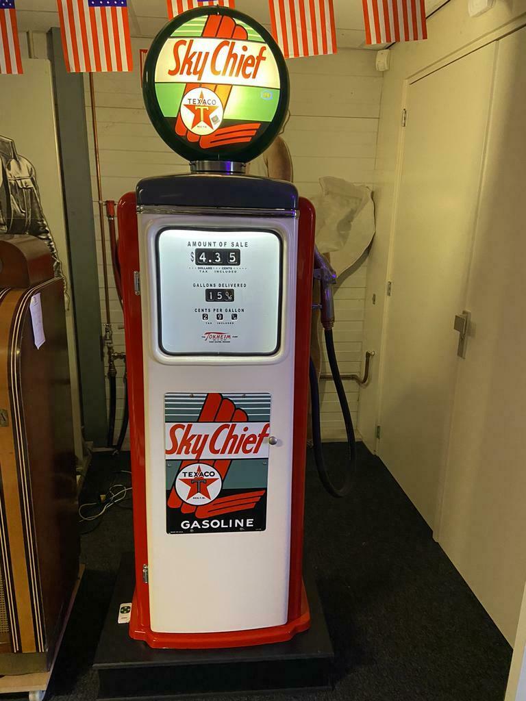 Retro benzinepomp, Shell, Texaco , Esso, Castrol etc, Verzamelen, Automaten | Overige, Ophalen of Verzenden, Gebruikt