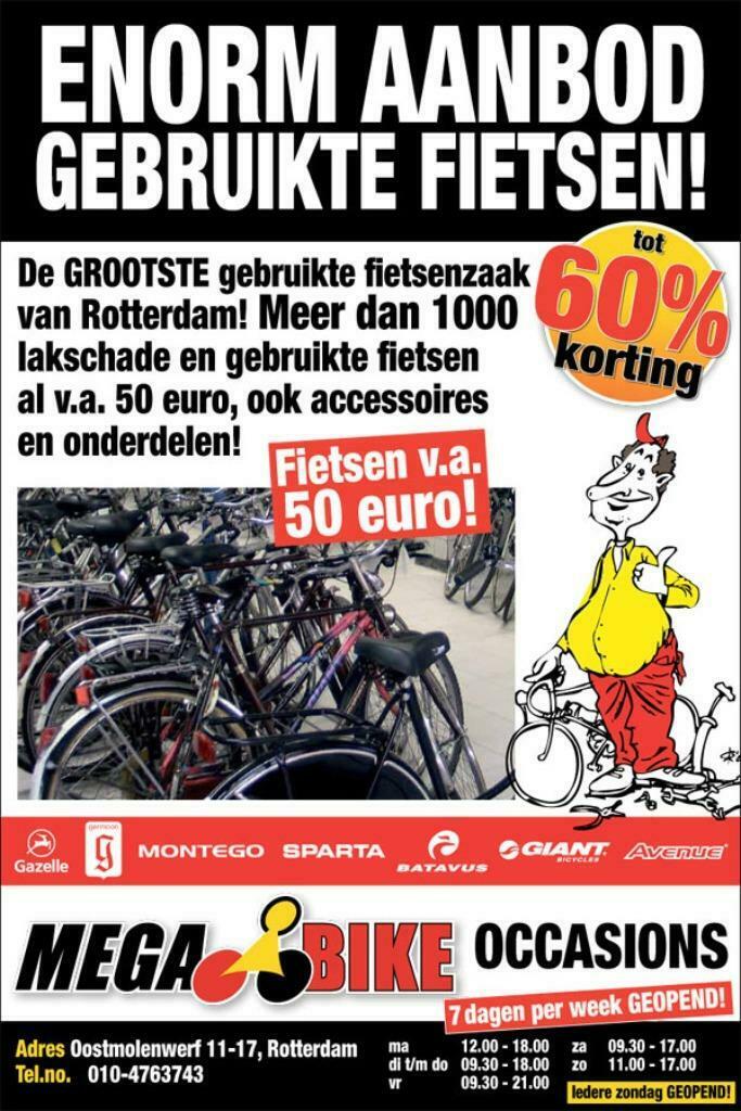 Gebruikte Fietsen en E-Bikes bij Mega Bike Rotterdam, Ophalen, Gebruikt, Overige merken, Versnellingen