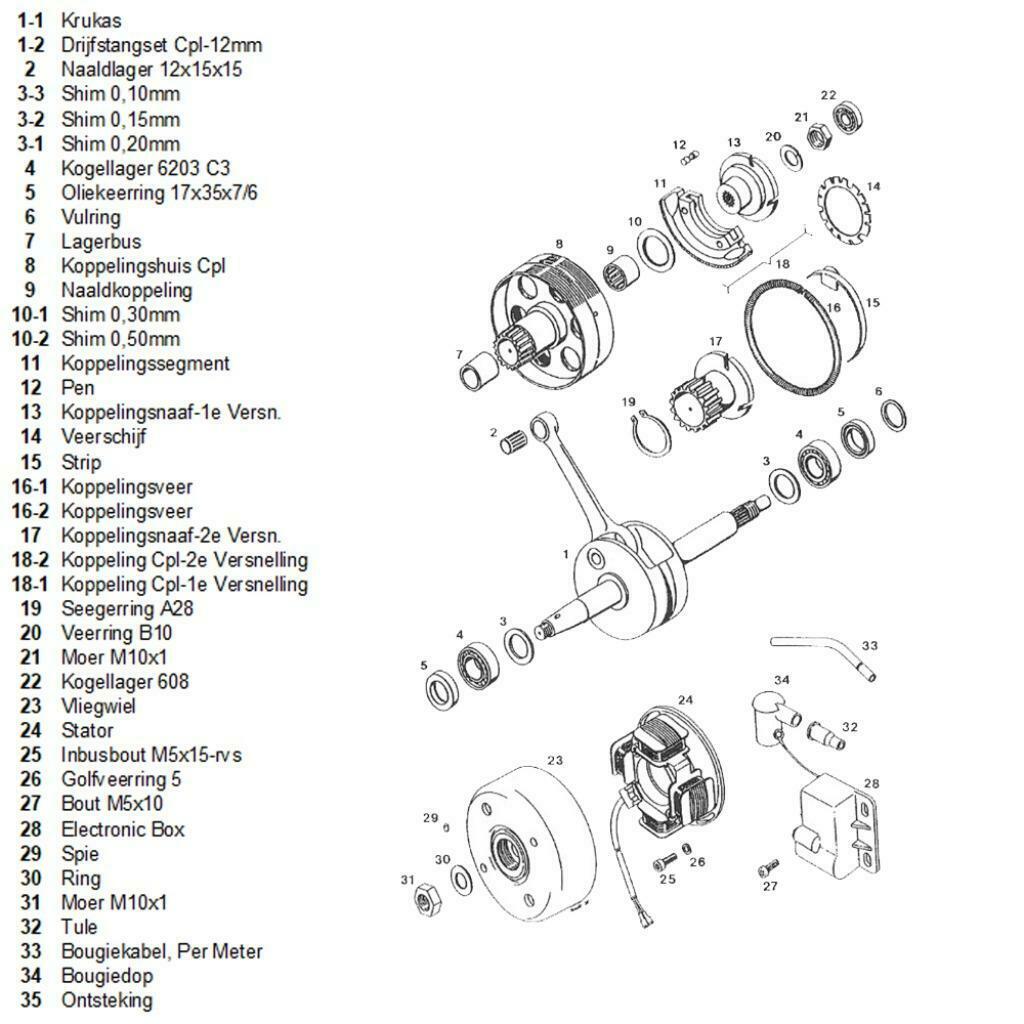 Tomos S25/A3/A35/A52/A55 Blok Onderdelen Origineel, Ophalen of Verzenden, Zo goed als nieuw, Blok, Tomos
