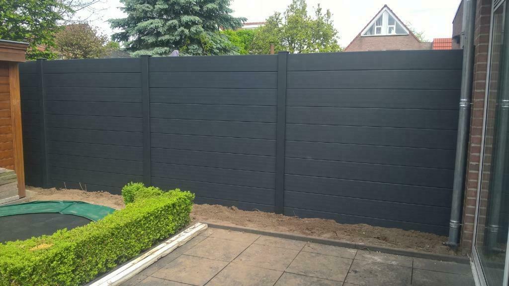 Schuttingen Aluminium Kunststof- Beton-Sierbeton-Beton Hout, Tuin en Terras, Schuttingen, Ophalen, Kunststof, 1 tot 2 meter, 6 meter of meer