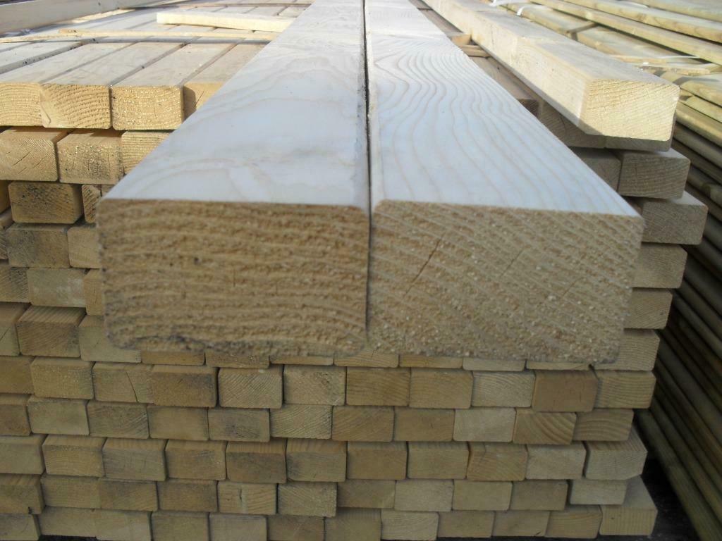 Bouwhout, balken, planken, geschaafd, gedroogd, Laagsteprijs, Doe-het-zelf en Verbouw, Hout en Planken, 25 tot 50 mm, Nieuw, Ophalen of Verzenden