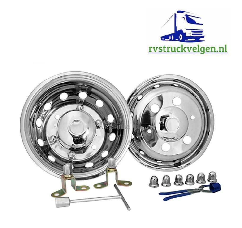 Rvs wieldop set dubbellucht Iveco Daily 65C - 75C (7,5Ton), Auto-onderdelen, Vrachtwagen-onderdelen, Ophalen of Verzenden, Nieuw