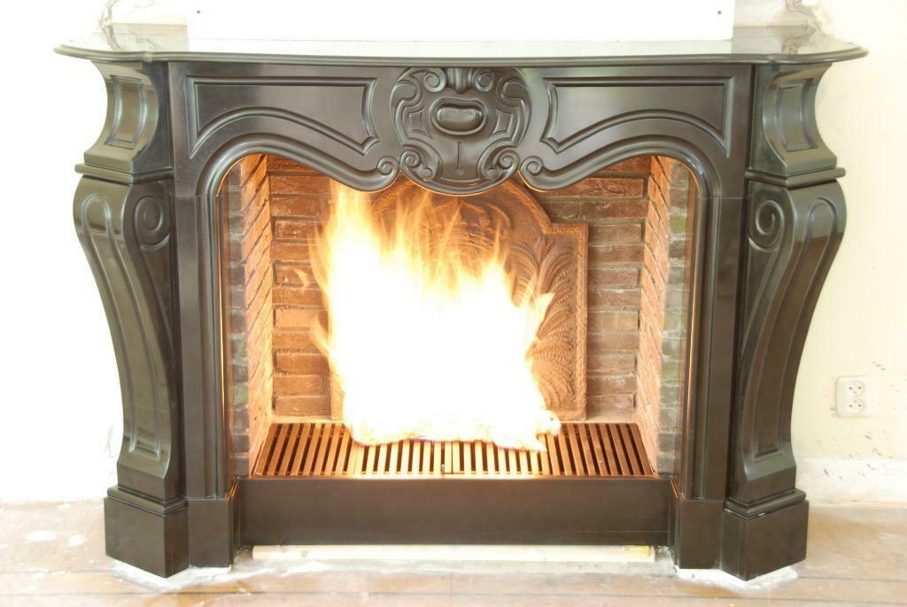 zwart marmeren antieke schouwen, Huis en Inrichting, Kachels, Ophalen, Gebruikt
